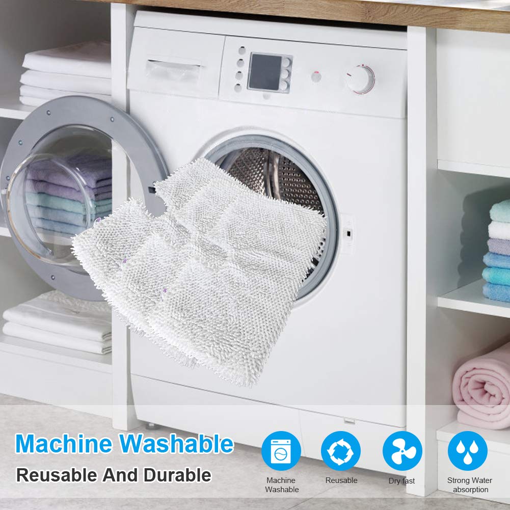 Fushing 6Pcs Steam Mop Pads, Washable Microfiber Cleaning Steamer Replacement Pads for Shark Steam Mop S3501 S3601 S2902 S3901 S3550 S3601D S3801 S3801CO SE450 S2901