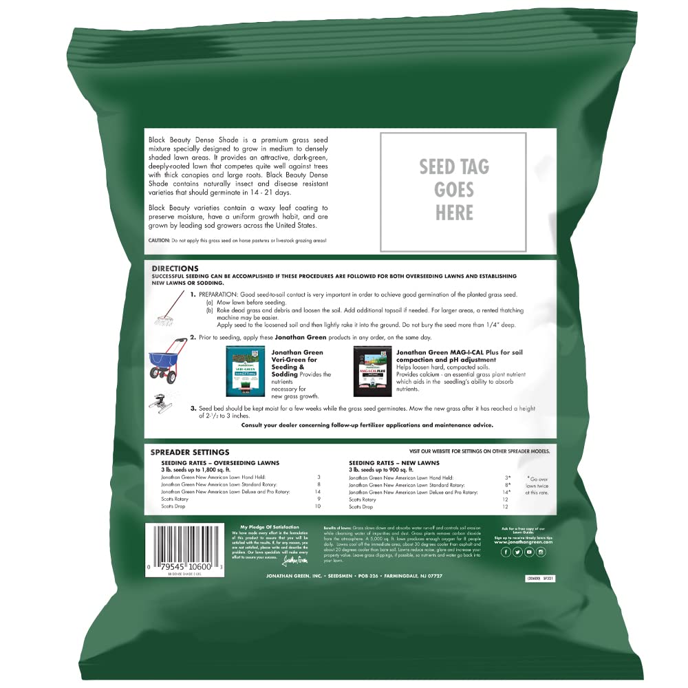 Jonathan Green & Sons, 3 lb, Dense Shade Grass Seed Mixture