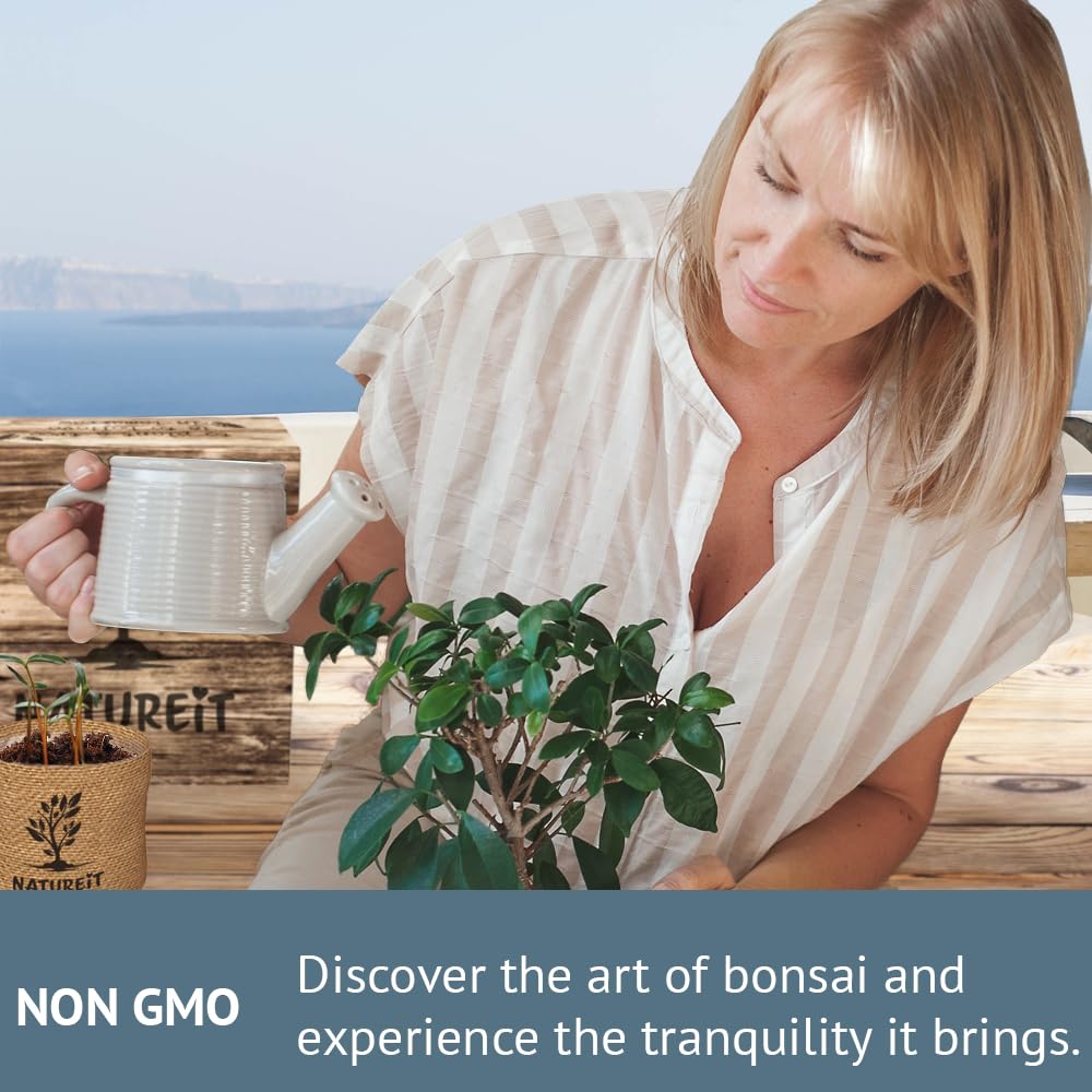 Bonsai Tree Seed Starter Kit - All You Need to Grow 4 Bonsai Trees from Seeds. All-in-One Indoor/Outdoor DIY Beginner Grow kit for Men & Women. Best Gift Idea for Mom and Dad (Premium Gift Box)