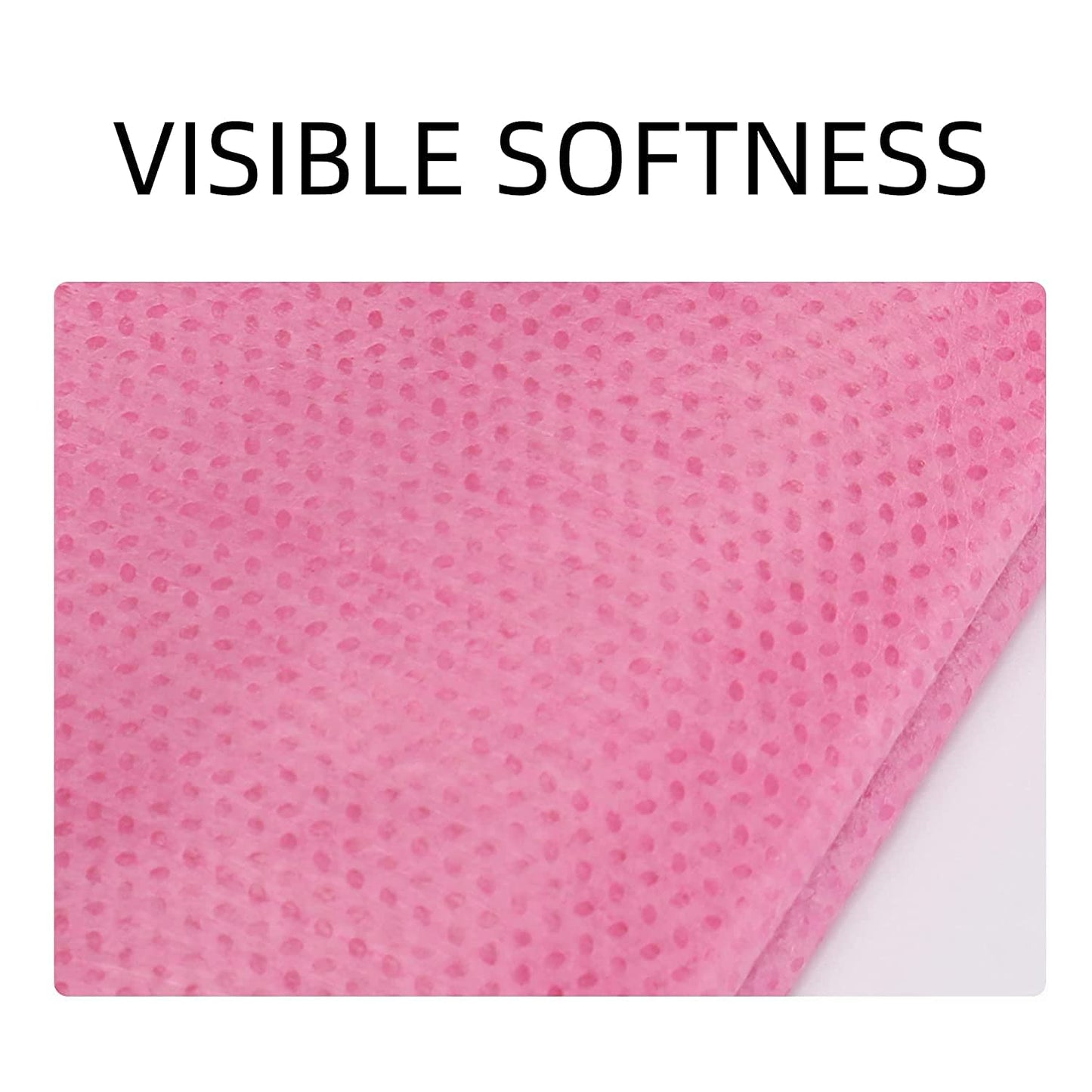 150 PCS Massage Table Sheets Disposable Non Woven SPA Bed Cover Breathable Polypropylene Fabric 31" x 70" Thin, Not Waterproof (Pink)