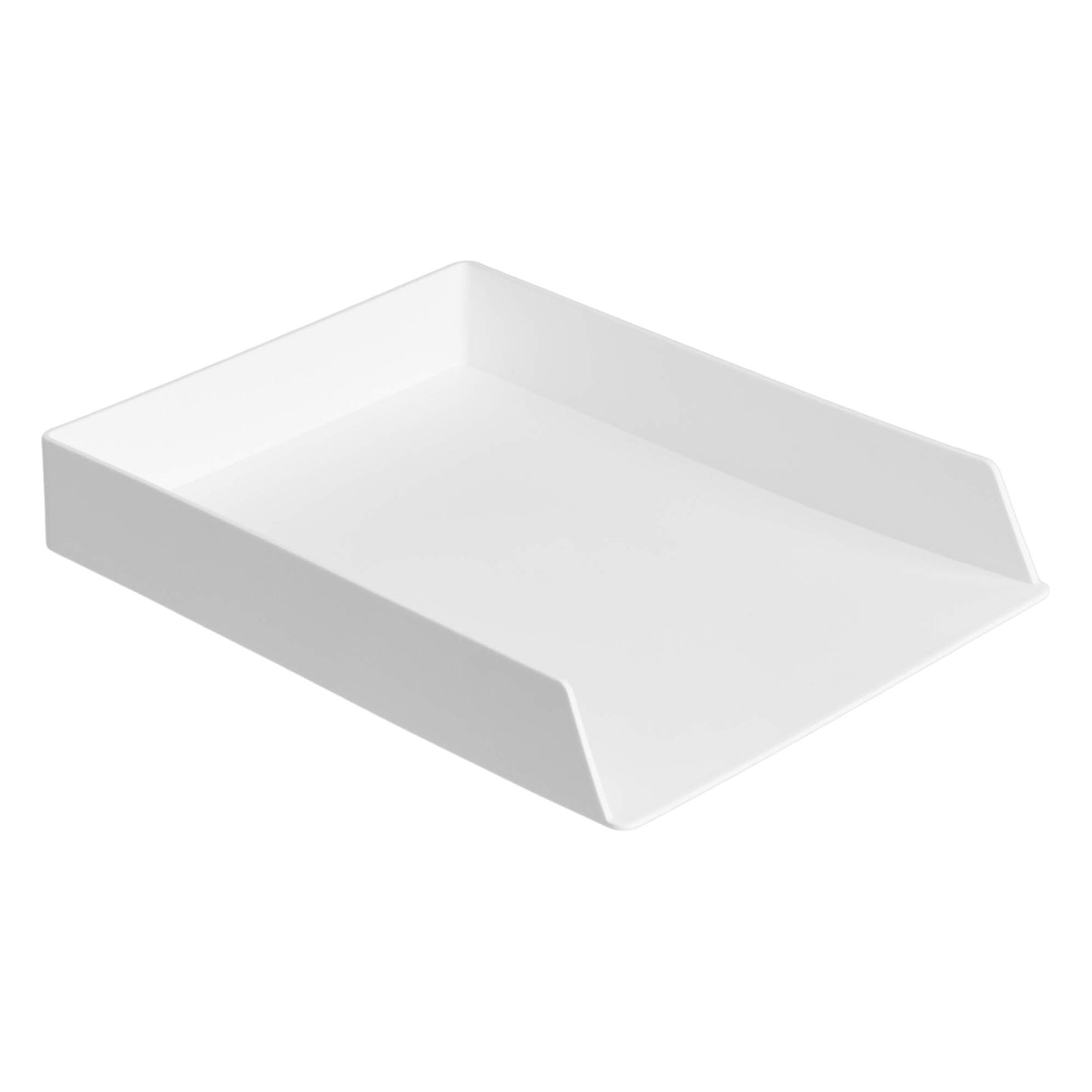 Amazon Basics Plastic Desk Organizer Bundle - 3 Pieces Letter Tray /Accessory Tray, White