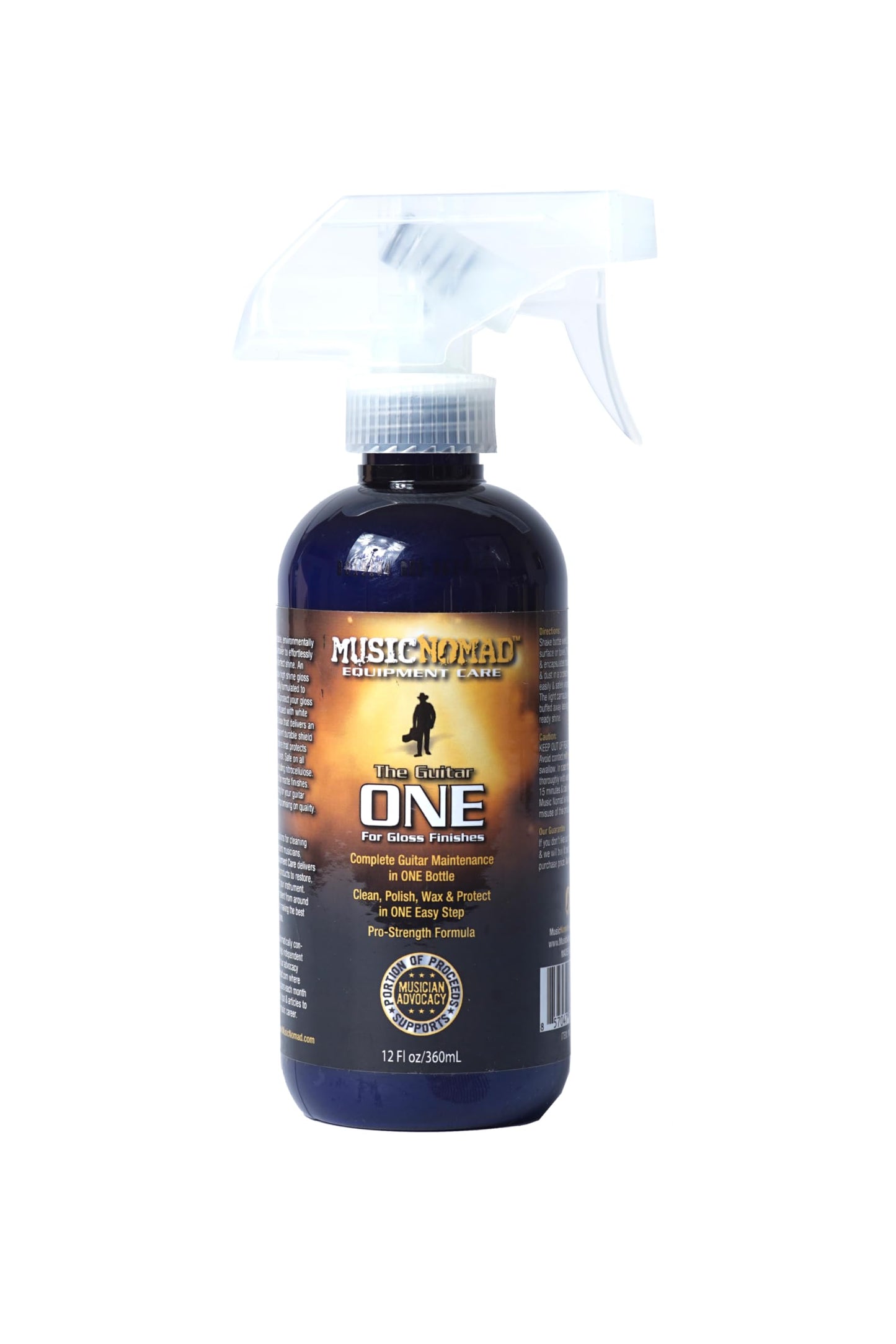 MusicNomad The Guitar One 12 -OunceTech Size-All in 1 Cleaner, Polish and Wax