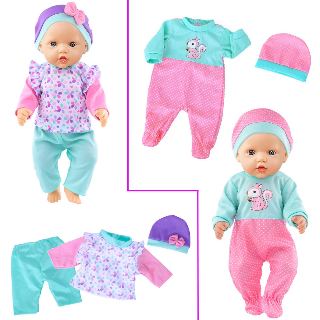 10 Sets Doll Clothes for Baby Dolls – Vibrant Outfit Perfect for 15-16-17 Inch Baby Dolls with Accessories
