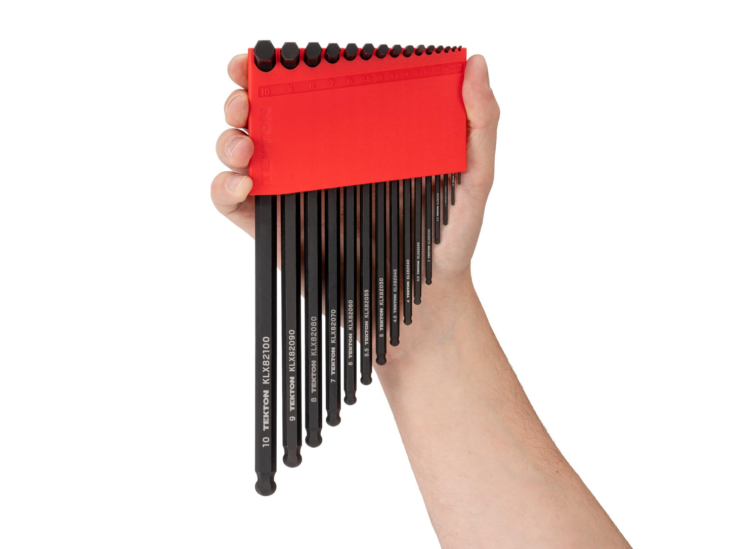 TEKTON Ball End Hex L-Key Set with Holders, 28-Piece (0.050-3/8 in., 1.3-10 mm) | KLX91302