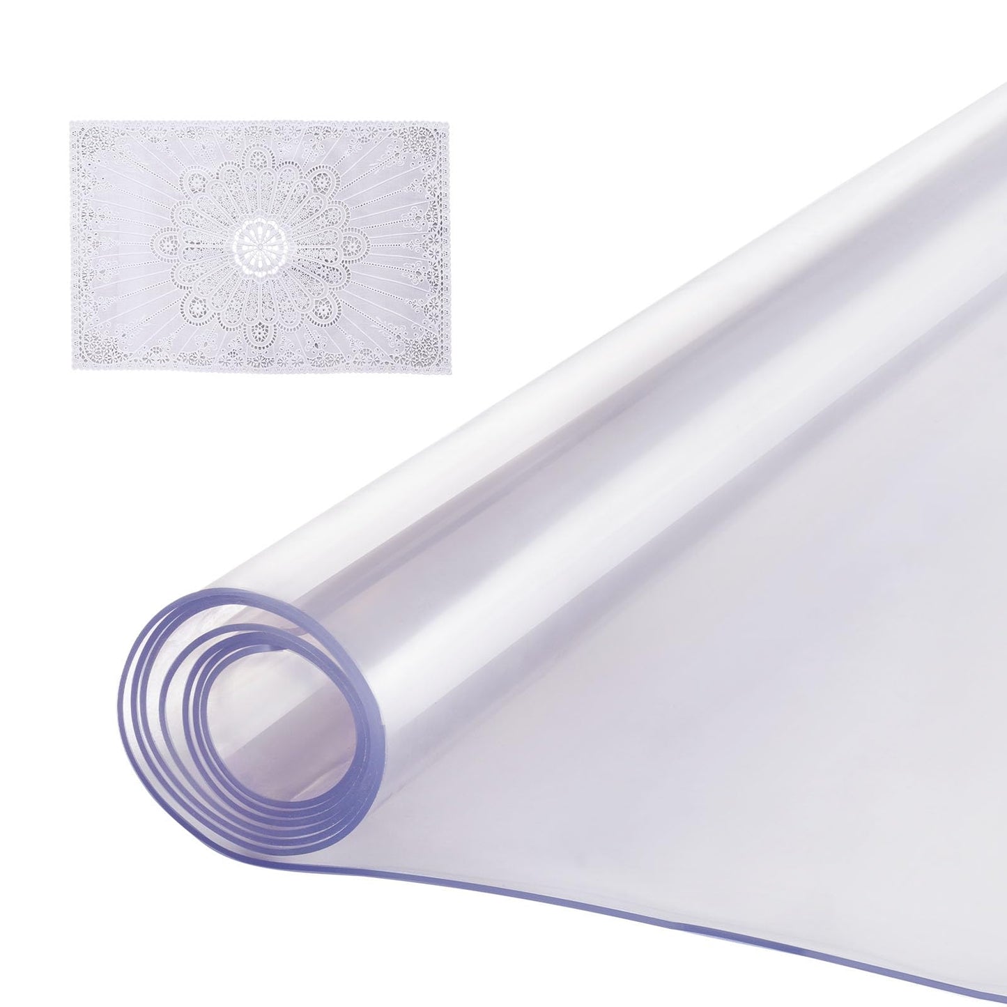VEVOR Plastic Table Cover, 40 x 60 Inch 2.0 mm Thick Clear Table Protector, Rectangle PVC Desk Mat, Waterproof & Easy Cleaning Desk Pad Tablecloth, for Office Dresser Dining Room Table Night Stand