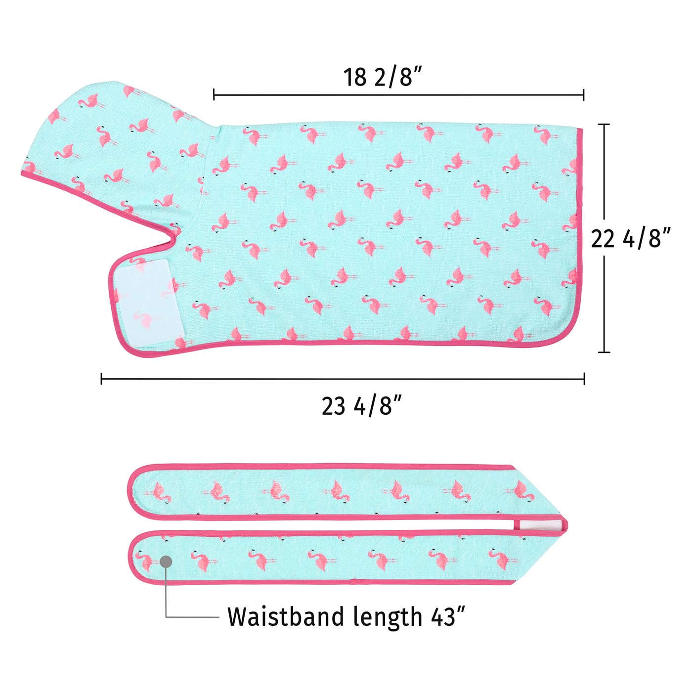 HDE Dog Bathrobe Super Absorbent Quick Drying Towel Wrap Adjustable Bath Robes with Hood for Dog Sizes S-XXL