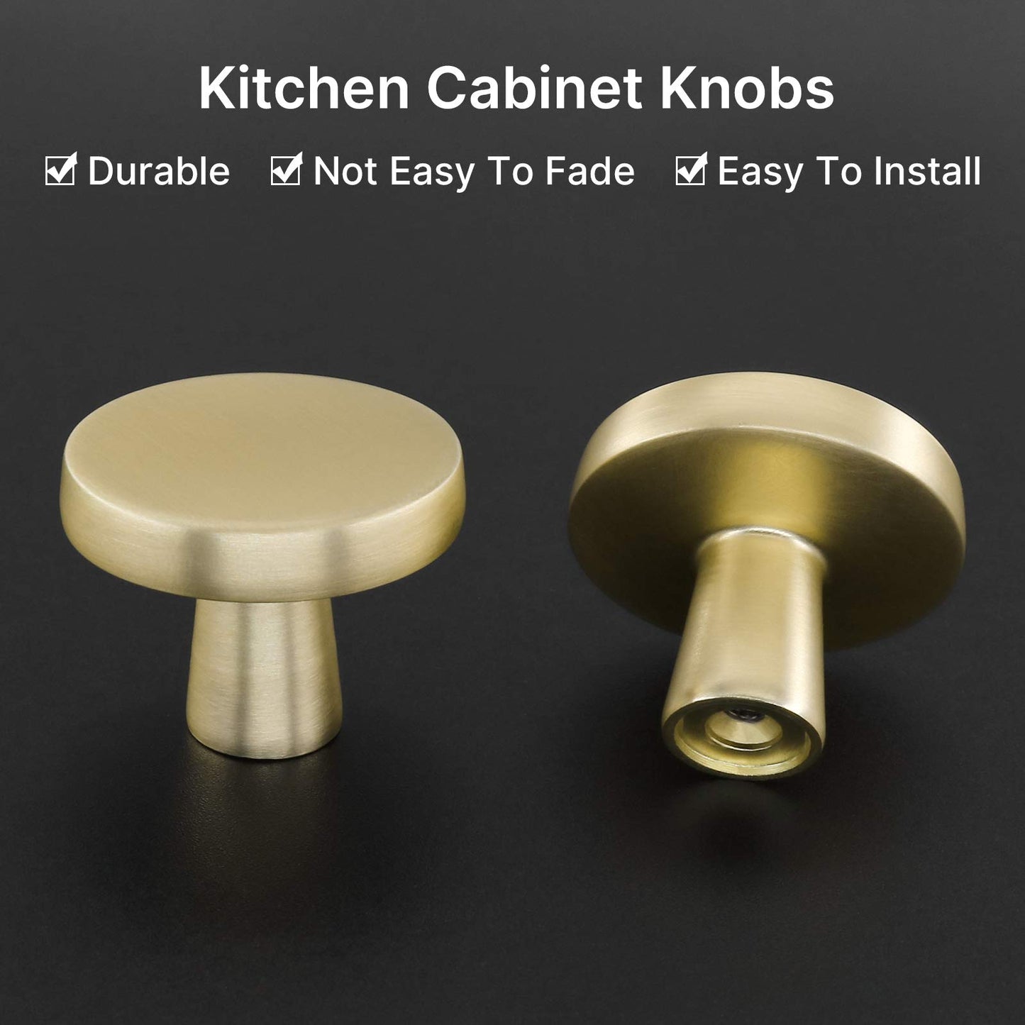 goldenwarm Gold Cabinet Knobs Gold Drawer Knobs Kitchen Cabinet Knob,15 Pack - Kitchen Cupboard Knobs Gold Knobs Brass Drawer Dresser