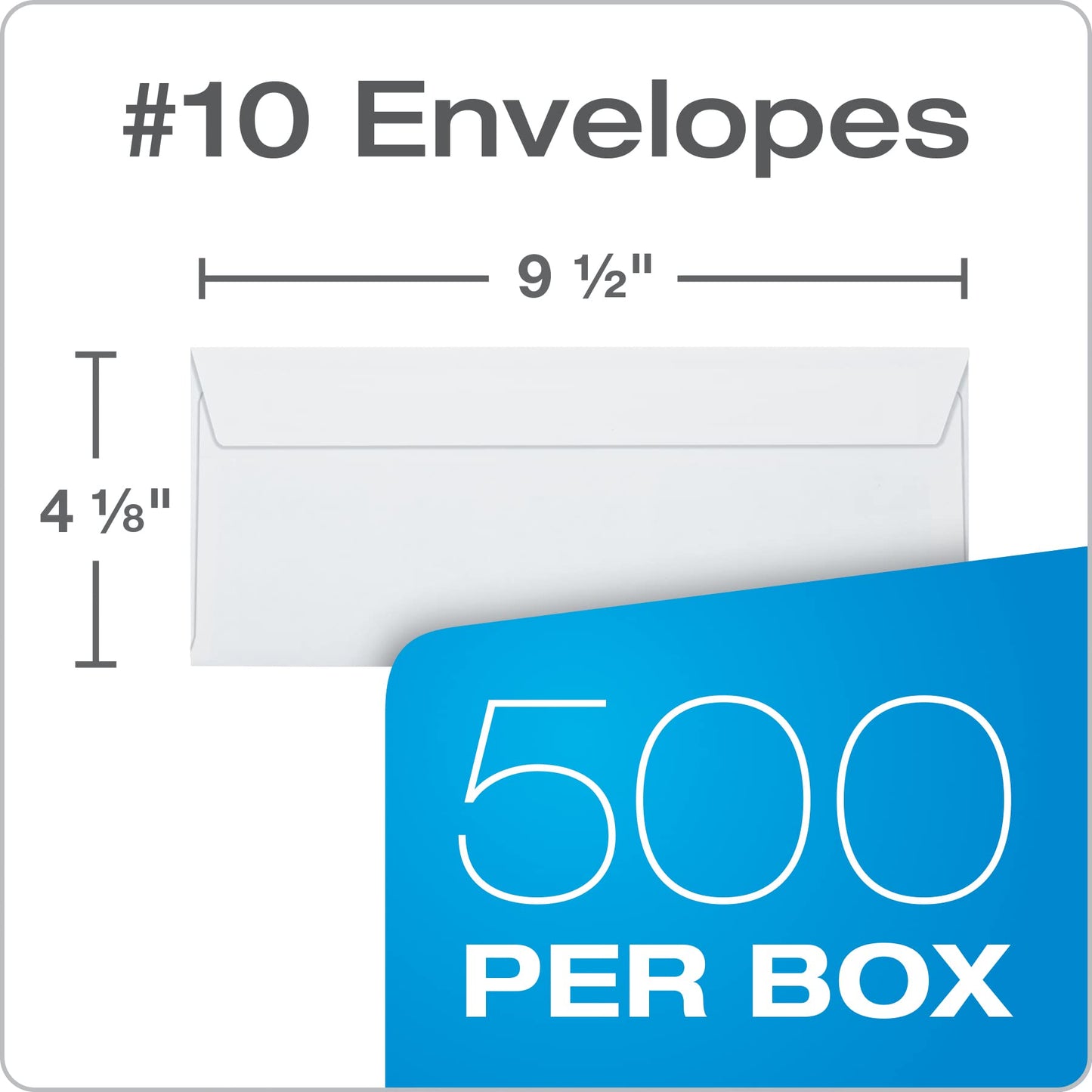 Columbian Envelopes, #10 Security, 500 Per Box, No Window, Release & Seal Self-Seal, White, 4-1/8" x 9-1/2", Security-Tinted Interior for Business and Personal Mailing