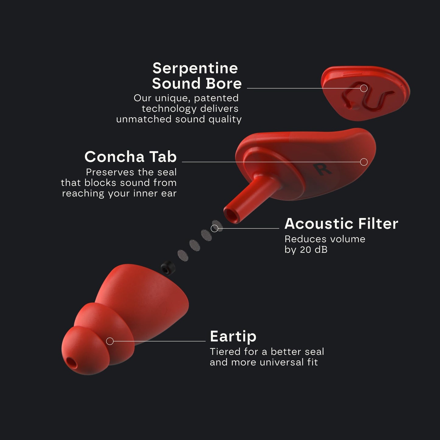 EAROS Motorcycle Ear Plugs – High-Fidelity Reusable Noise Reduction Earplugs for Riding – Comfortable Durable Hearing Protection for Bikers – Blocks Excessive Noise