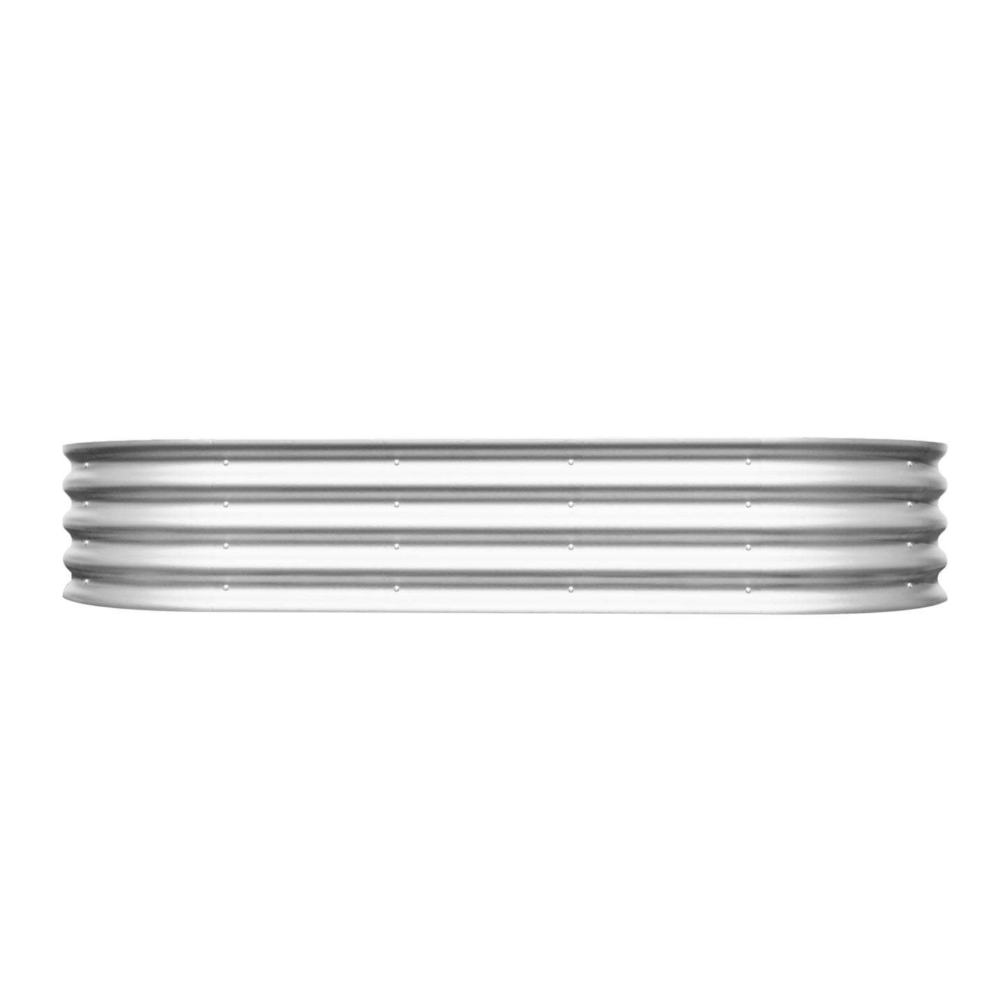 FOUBAM Galvanized Raised Garden Bed Kit, Oval Planters for Outdoor Plants,Galvanized Planter Boxes, Metal Raised Garden Beds Outdoor for Vegetables Flower Herb Patio 6 X 3 X 1 FT