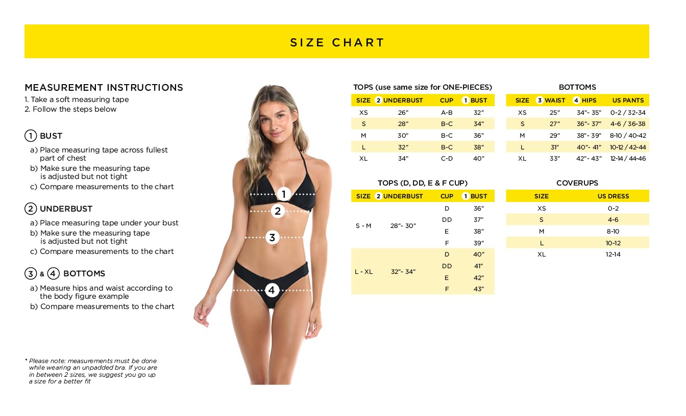 Body Glove Women's Ruby Solid Bikini Bottom Swimsuit, Smoothies Black, Medium