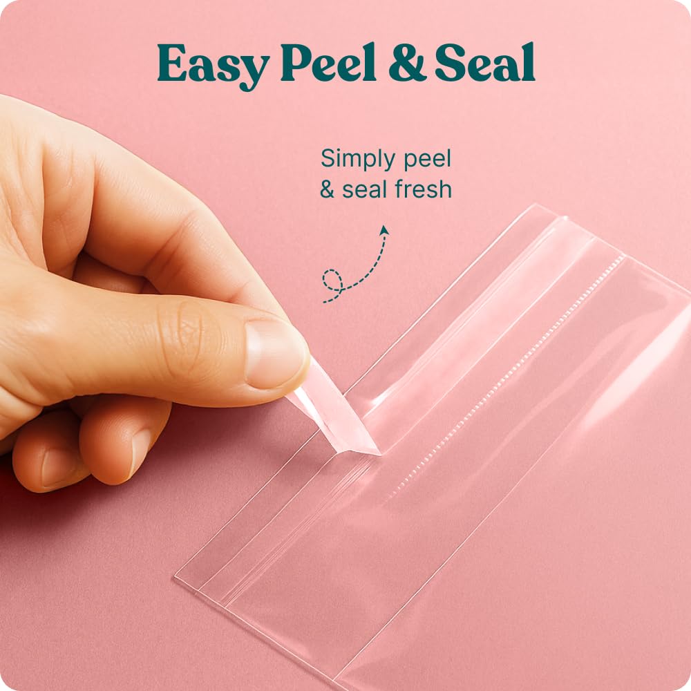 Pack It Chic - 9” X 12” Self-Sealing Cellophane Bags (1000 Pack) - Resealable Adhesive Clear Bags for Gifts, 9X12 Photos, Prints, Envelopes, Letter Sized Documents