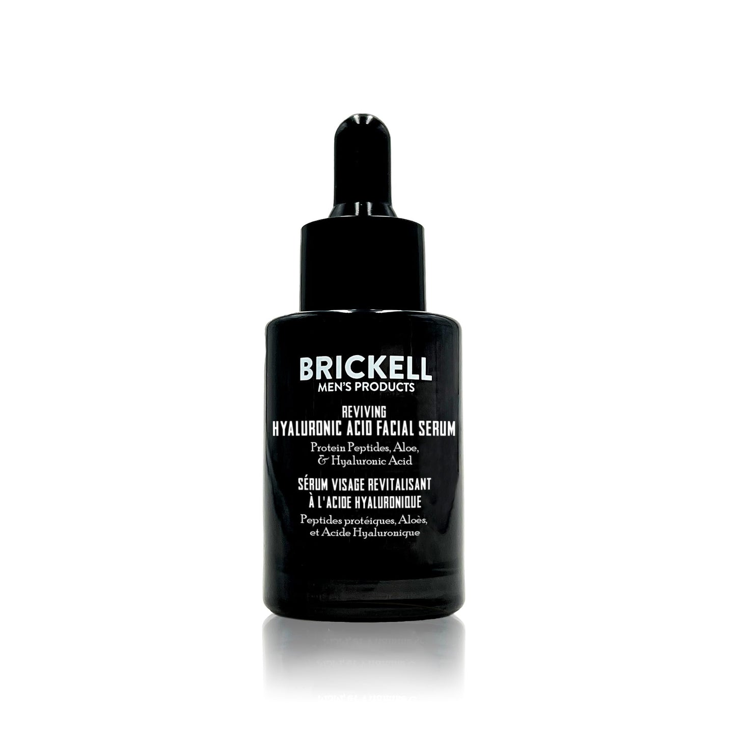 Brickell Men's Anti Aging Hyaluronic Acid Serum for Face, Reviving Day Serum for Men, Natural and Organic Vitamin C Face Serum with Protein Peptides to Restore Firmness and Collagen, 30ml, Scented
