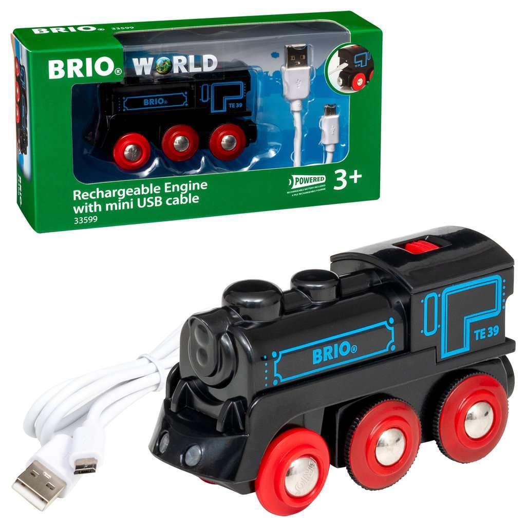 BRIO World - 33599 Rechargeable Engine | Battery-Powered Toy Train for Kids Aged 3+