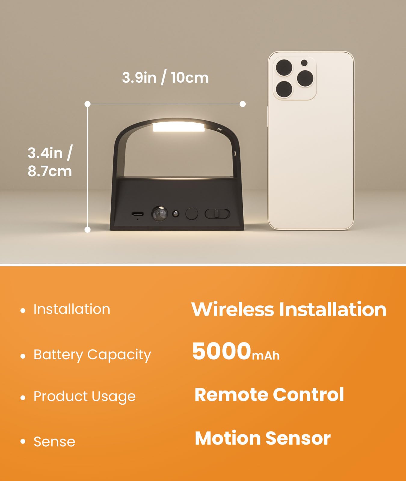 FULEN Up and Down Wall Sconces Set of Two with Motion Sensor Wall Lights,LED Wall Light with 5000mAh Rechargeable Battery Operated 3 Colors Brightness Dimmable Wall Lamp Remote Control Wall Mounted