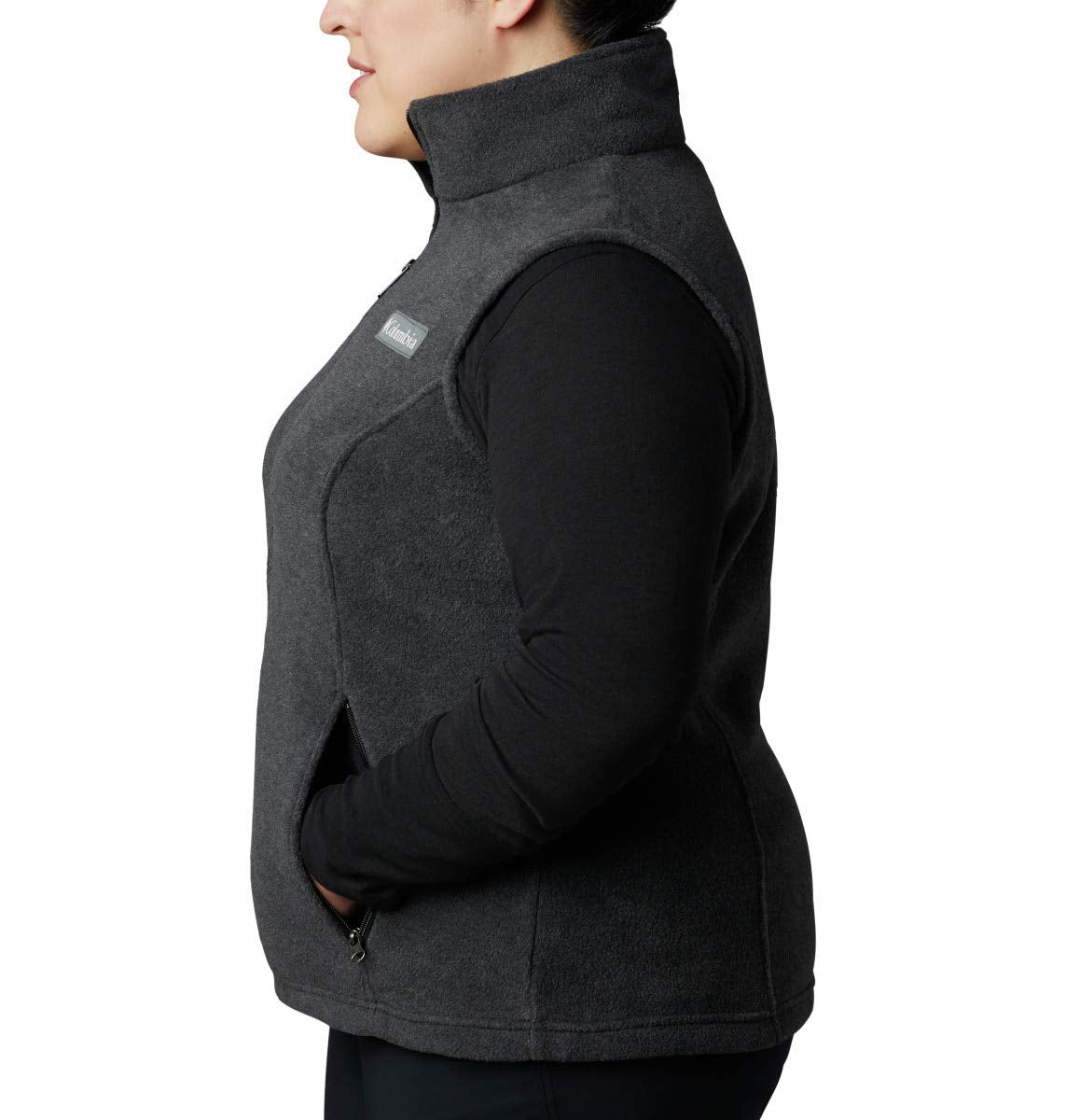 Columbia Women's Benton Springs Vests, Charcoal Heather, 3X US