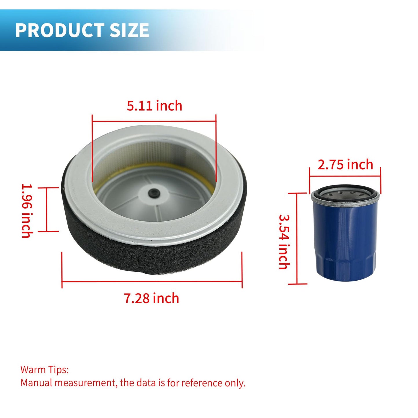 Anxingo 15400-PLM-A02 Oil Filter Air Filter Kit Replacement for Honda GX630 GX660 GX690 Engine Lawnmower Replace 17210-Z6L-010
