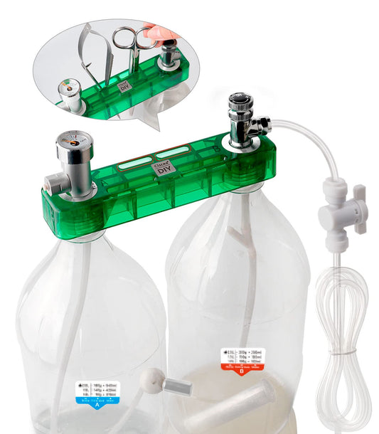 Clscea DIY CO2 Generator System Kit with Safety Valve 1 Second Quick Reaction for Aquarium Plants Integrated Design