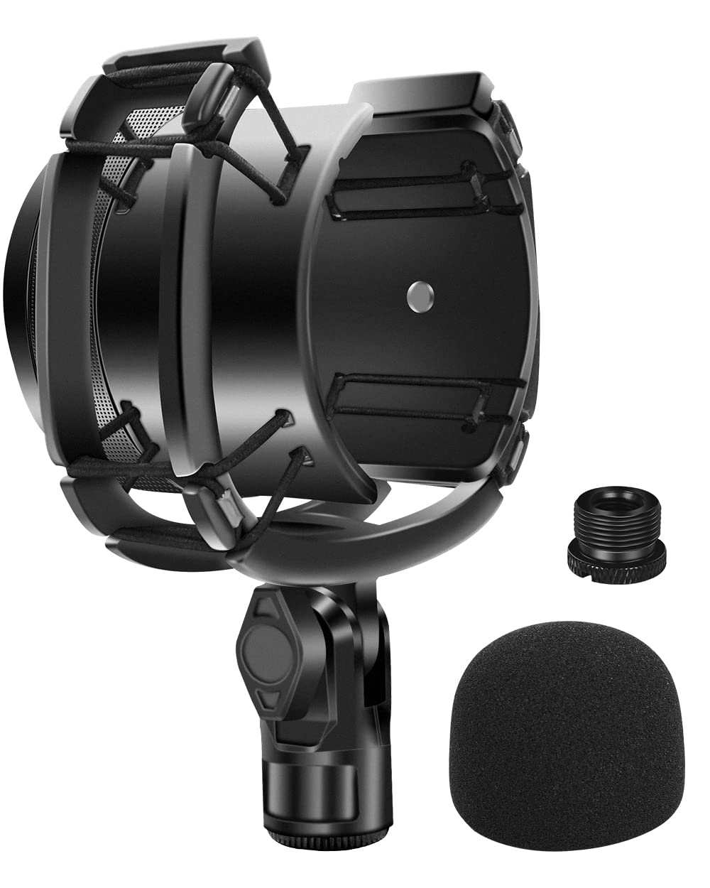 [Newest &Ultra-Durable] Microphone Shock Mount with Pop Filter [Custom Built for Blue yeti Mic] Anti-Vibration Suspension Shock Mount Holder Clip Compatible with Blue Yeti Microphones