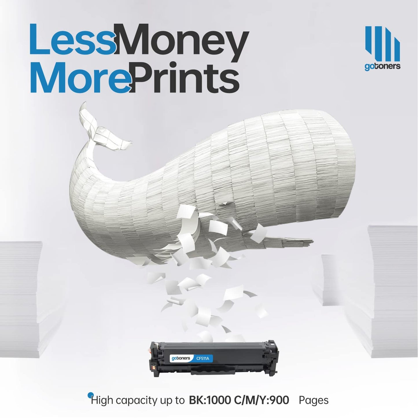 (Latest Chip) Gotoners 4PK Compatible Toner Cartridge for HP 204 204A CF510A CF511A CF512A CF513A Toner for HP Color Laserjet Pro MFP M180nw M180n M181fw M154nw M154a