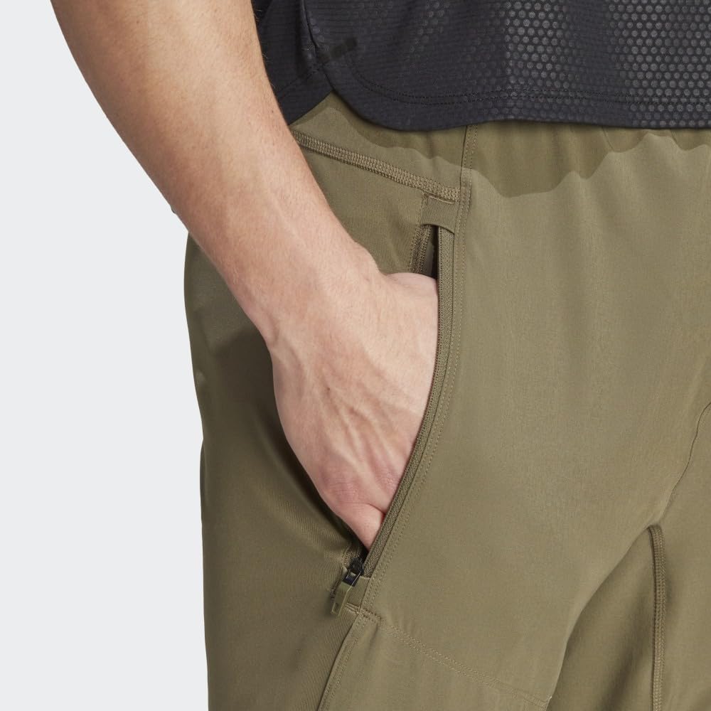 adidas Men's Designed for Training Joggers, Olive Strata, Small