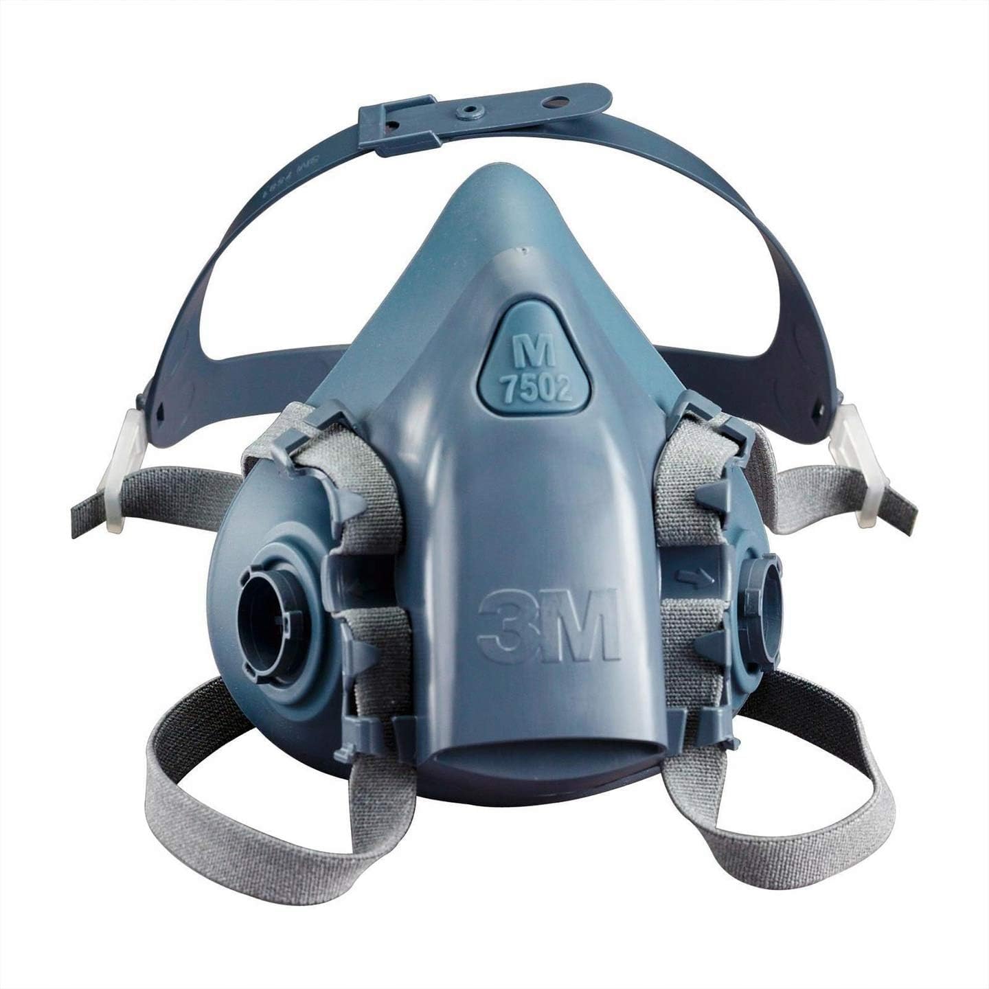 3M 7503 Large Silicone Ultimate Half Mask 7500 Series Reusable Respirator with Cool Flow Exhalation Valve, 4 Point Harness & Bayonet Connection, English, 15.34 fl. oz., Plastic, 5.8" x 10" x 7"