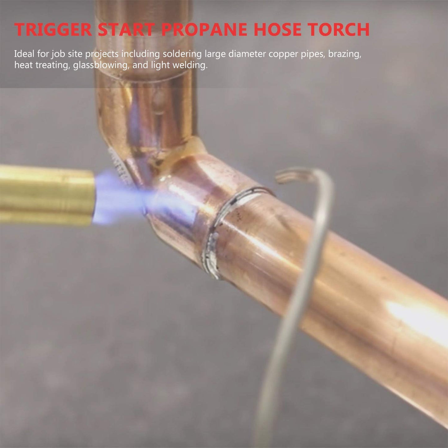 Propane Torch Hand Hose, Mapp Gas Torch,Welding Torch,Hose Length 1.5M/60 Maximum Operating Temperature 1900℃/3600℉-with Hook