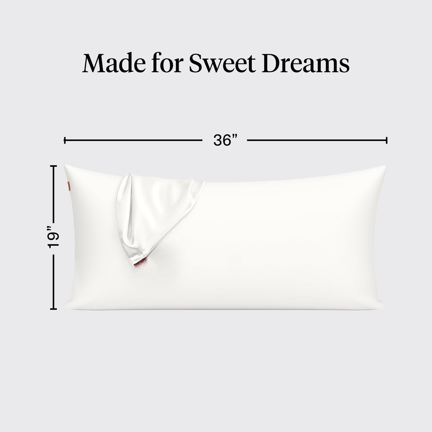 Kitsch Satin Pillowcase for Hair & Skin - Softer Than Silk Pillowcase for Hair and Skin | Cooling Satin Pillowcases with Zipper | Satin Pillow Case Cover King (1 Pack), Ivory