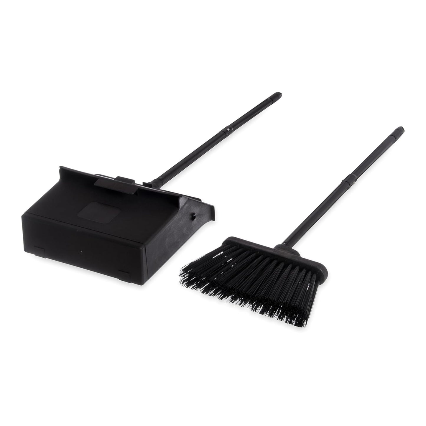 Sparta Duo-Pan Upright Dust Pan and Broom Set, Essential Cleaning Tools for Home and Commercial Use, 36" Handle, 1 Count, Black