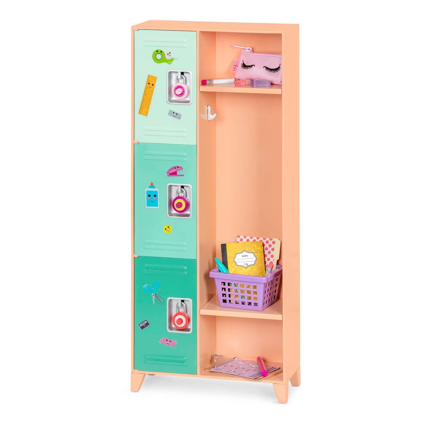Our Generation – 18-inch Doll Accessories – School Locker – Classroom Supplies – Pretend Play – Kids Ages 3 And Up – Classroom Cool Locker Set