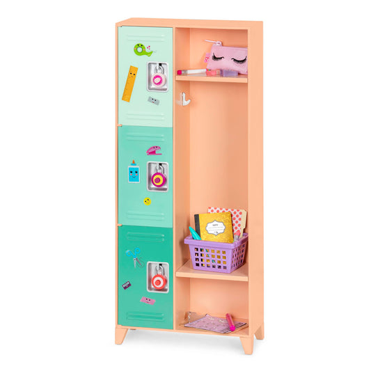 Our Generation – 18-inch Doll Accessories – School Locker – Classroom Supplies – Pretend Play – Kids Ages 3 And Up – Classroom Cool Locker Set