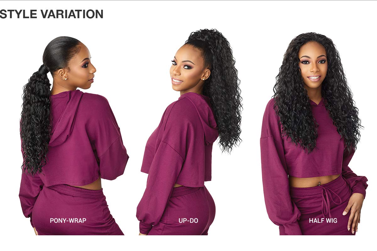 Sensationnel Instant Up & Down Pony Wrap Half Wig - UD002 (1B Off Black)