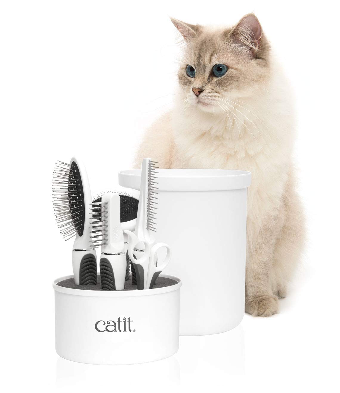 Catit Grooming Kit Long Hair 5 Count (Pack of 1) White