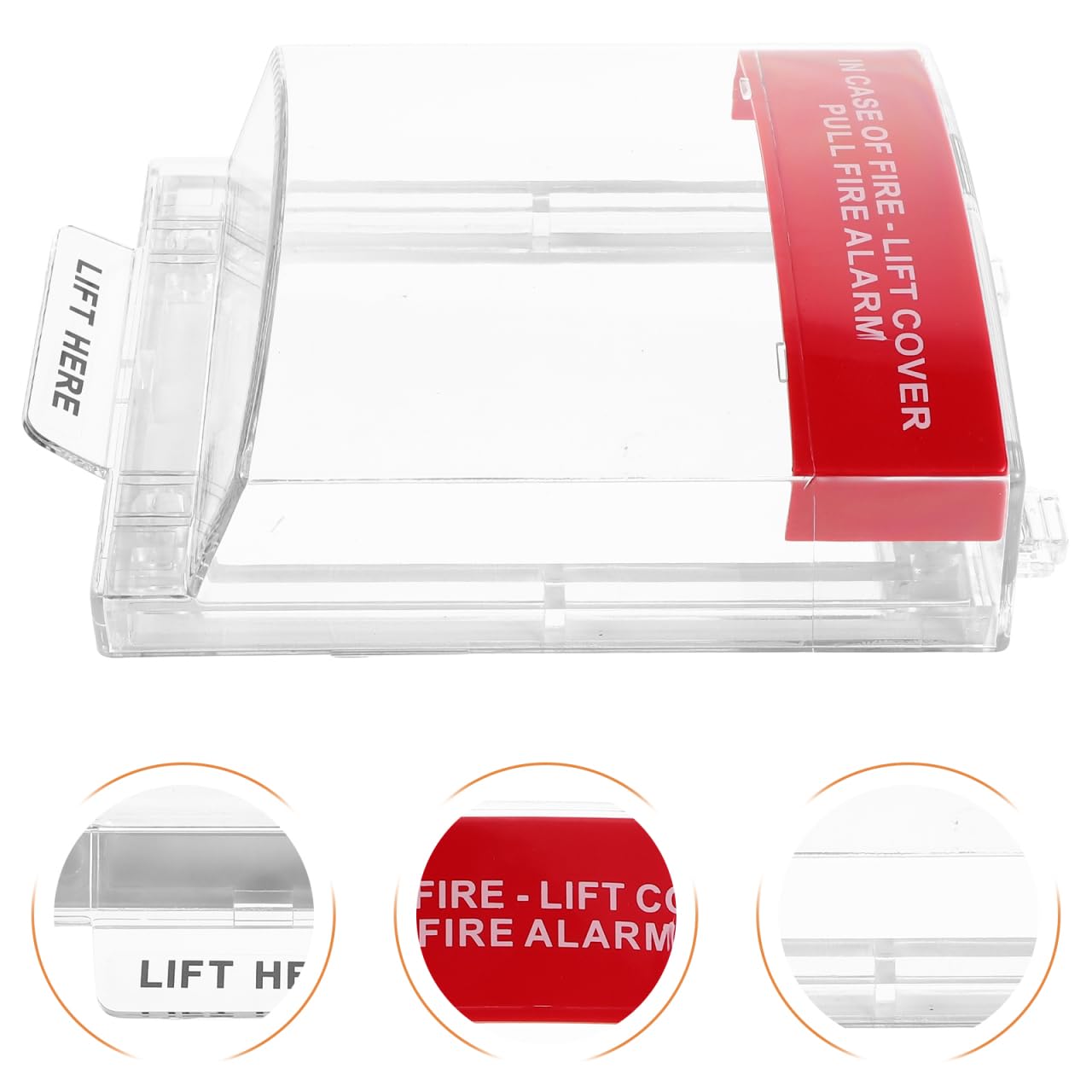 Homoyoyo Fire Alarm Cover Switch Protective Fire Alarm Pull Station Covers Pull Station Safety Switch Plastic Transparent for Fireproof Guard Easy Installation Dustproof and Waterproof for Home Use