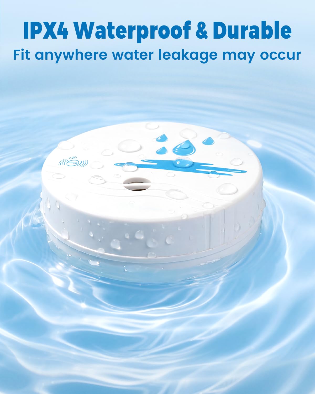 ComfyTune 5 Pack Water Leak Detectors for Home, 100dB Waterproof Water Leak Alarm Sensors for Basements, Bathrooms, Laundries, Sinks, and Windows(Battery Included)