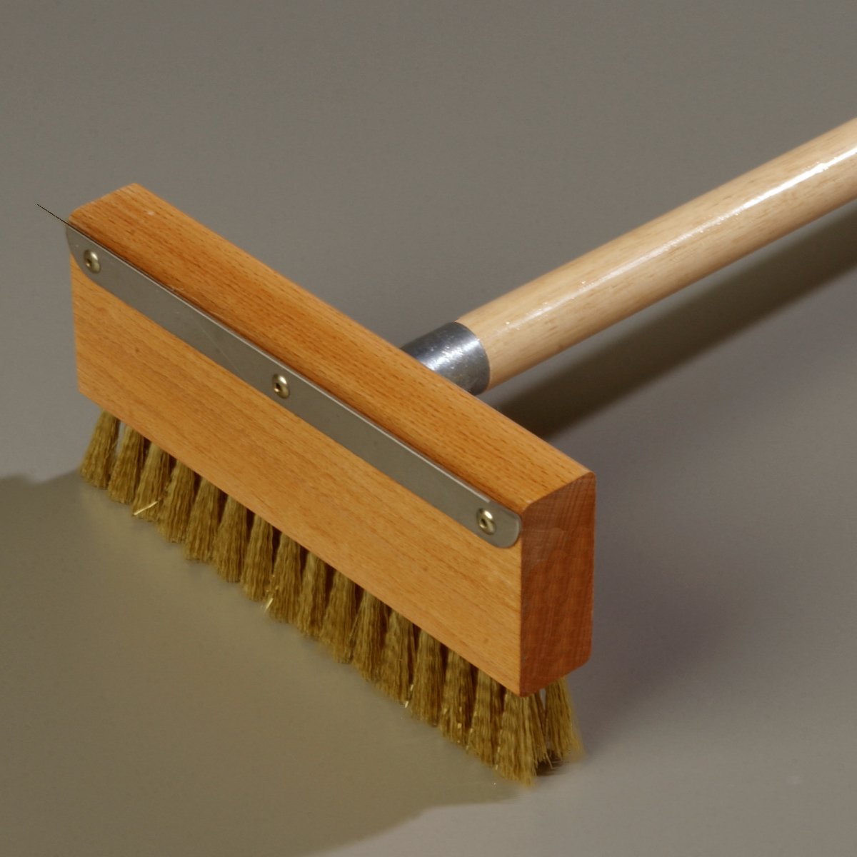 Carlisle FoodService Products Wood Oven Scraper, Oven Brush with Handle, 42 Inches, Brown