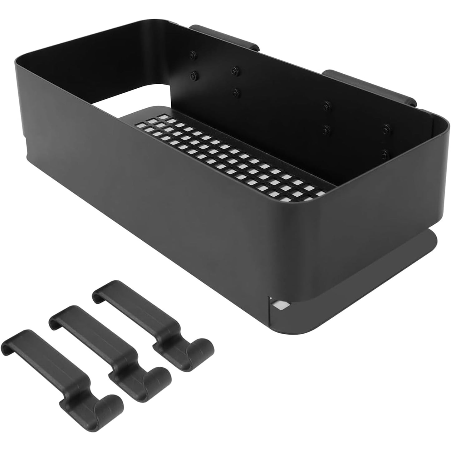 KEESHA P.A.L. Pop-and-Lock Accessory Rail Storage Box and Hooks for Traeger Timberline, Timberline XL,Ironwood, Ironwood XL, Flatrock, Traeger Z-Grills Pit boss, Ironwood 885 and Pro 22/34 Series