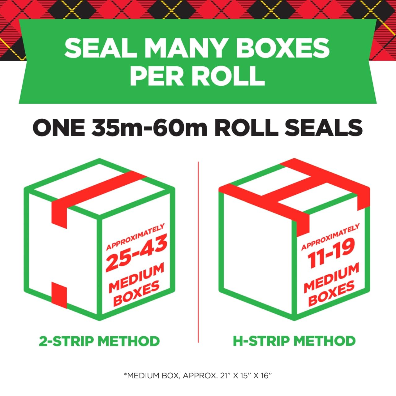 Scotch Tough Grip Moving Packing Tape, Clear, Moving Tape that Secures Boxes up to 80 Pounds, 1.88 in. x 43.7 yd., 6 Tape Rolls