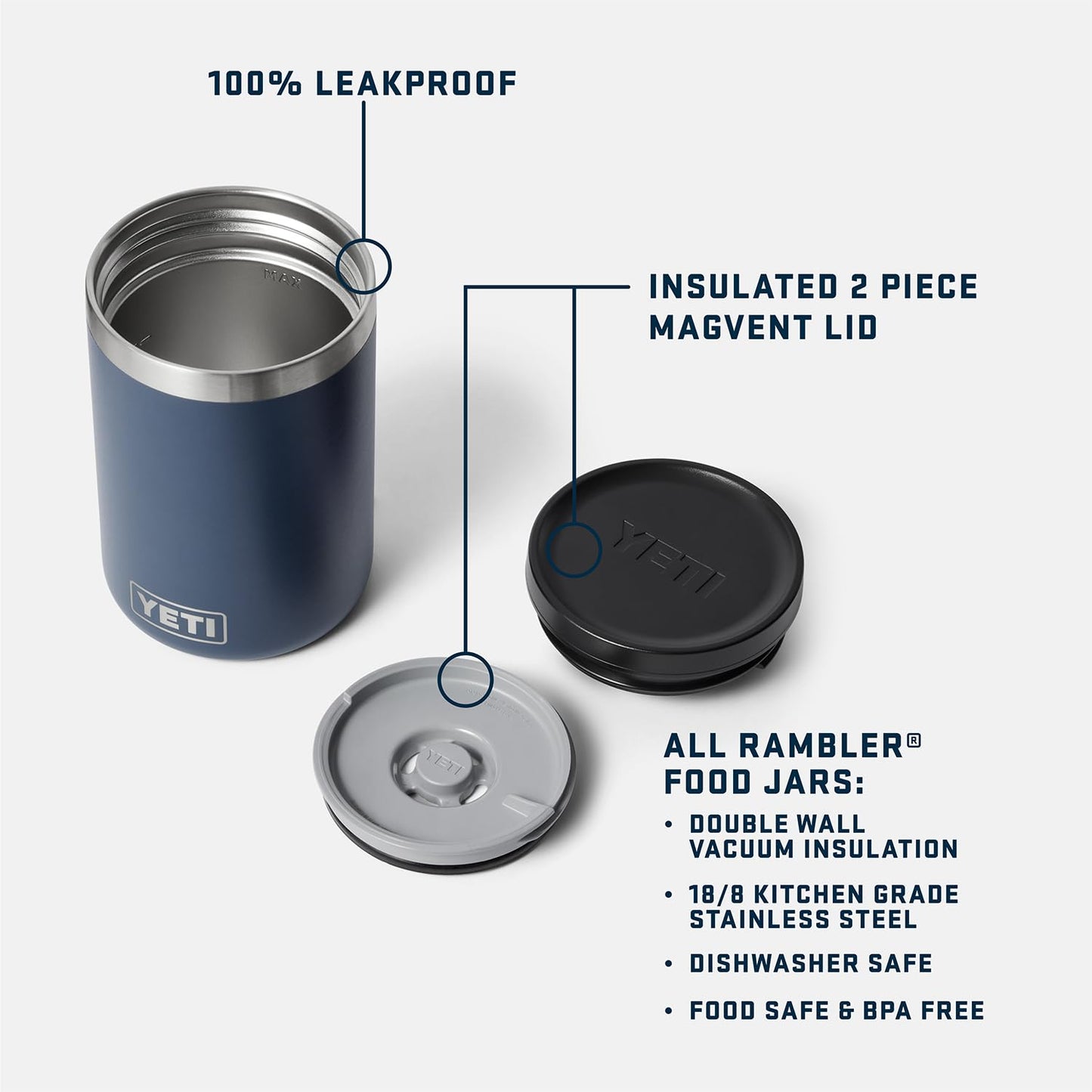YETI Rambler 16 oz Food Jar, Vacuum Insulated, Stainless Steel, With Airtight Lid, Wetlands Camo
