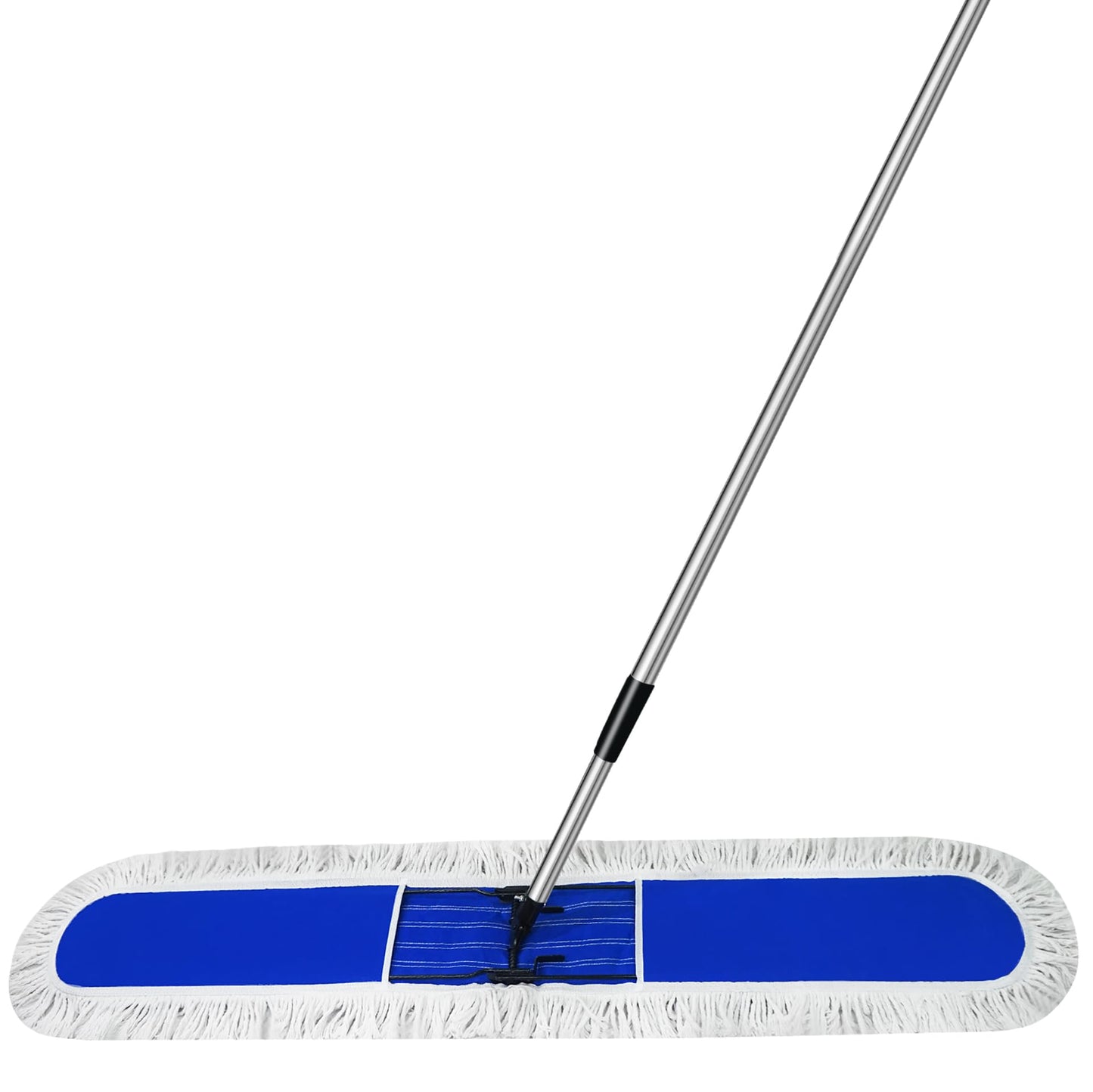 Solipect 48 inch Commercial Dust Mop for Hardwood Floors, Large Size Dry Mop, Reusable Cotton Yarn Head, Telescopic Stainless Steel Handle, Industrial dust mops for Floor Cleaning, Marble, Blue