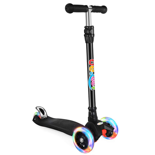 BELEEV A2 Scooters for Kids 3 Wheel Kick Scooter for Toddlers Girls & Boys, Scooter with 3 Adjustable Height, LED Light Up Wheels for Children from 3 to 12 Years Old