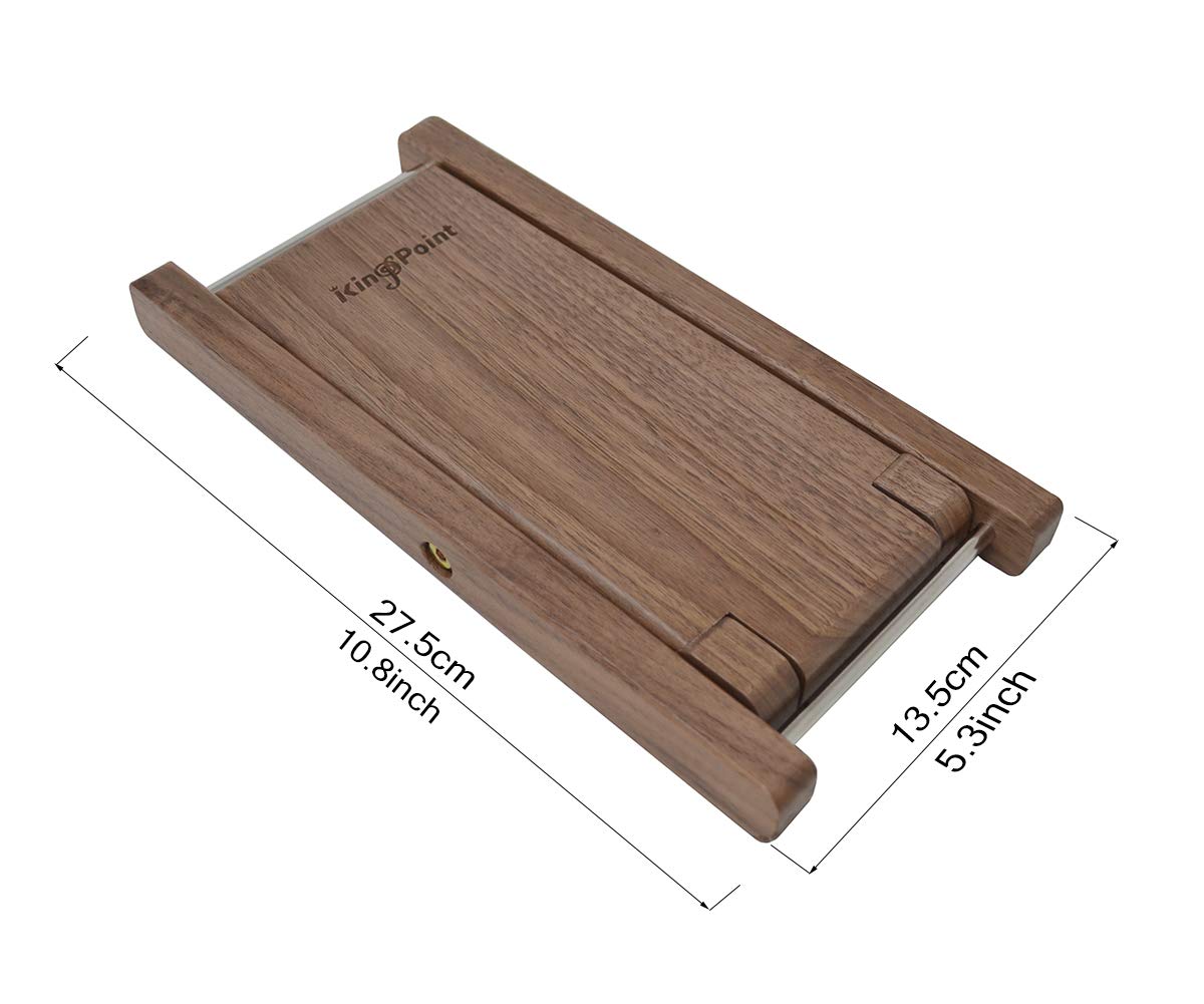 Guitar Foot Stool Black Walnut Solid Wood Guitar Pedal Guitar Foot Rest Stool Pedal 4-Level Adjustable Folding Wood Footstool Pedal