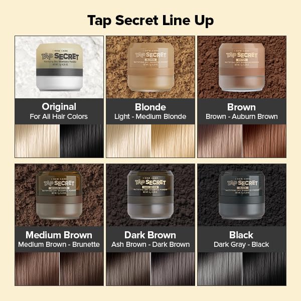I Dew Care Dry Shampoo - Tap Secret Duo Gift set | Instantly Refresh Hair with Black Ginseng, Non-aerosol, Benzene-free, Mattifying Root Boosting Powder, No White Cast, Formulated without Gluten, Travel-Friendly, Mother's day, Mother's Day Gifts, 2 Count,