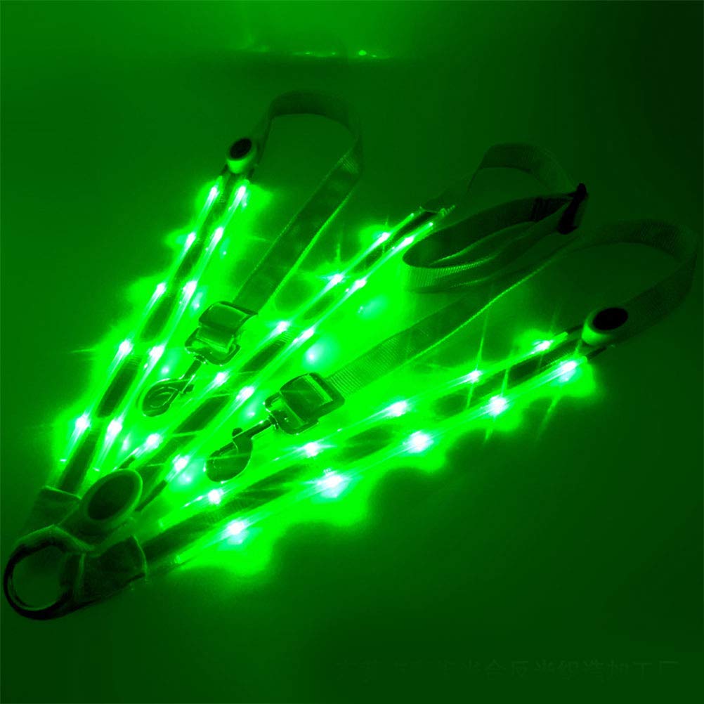 LED Horse Breastplate Collar, Adjustable High Visibility Tack for Horseback Riding Safety Gear (Green)