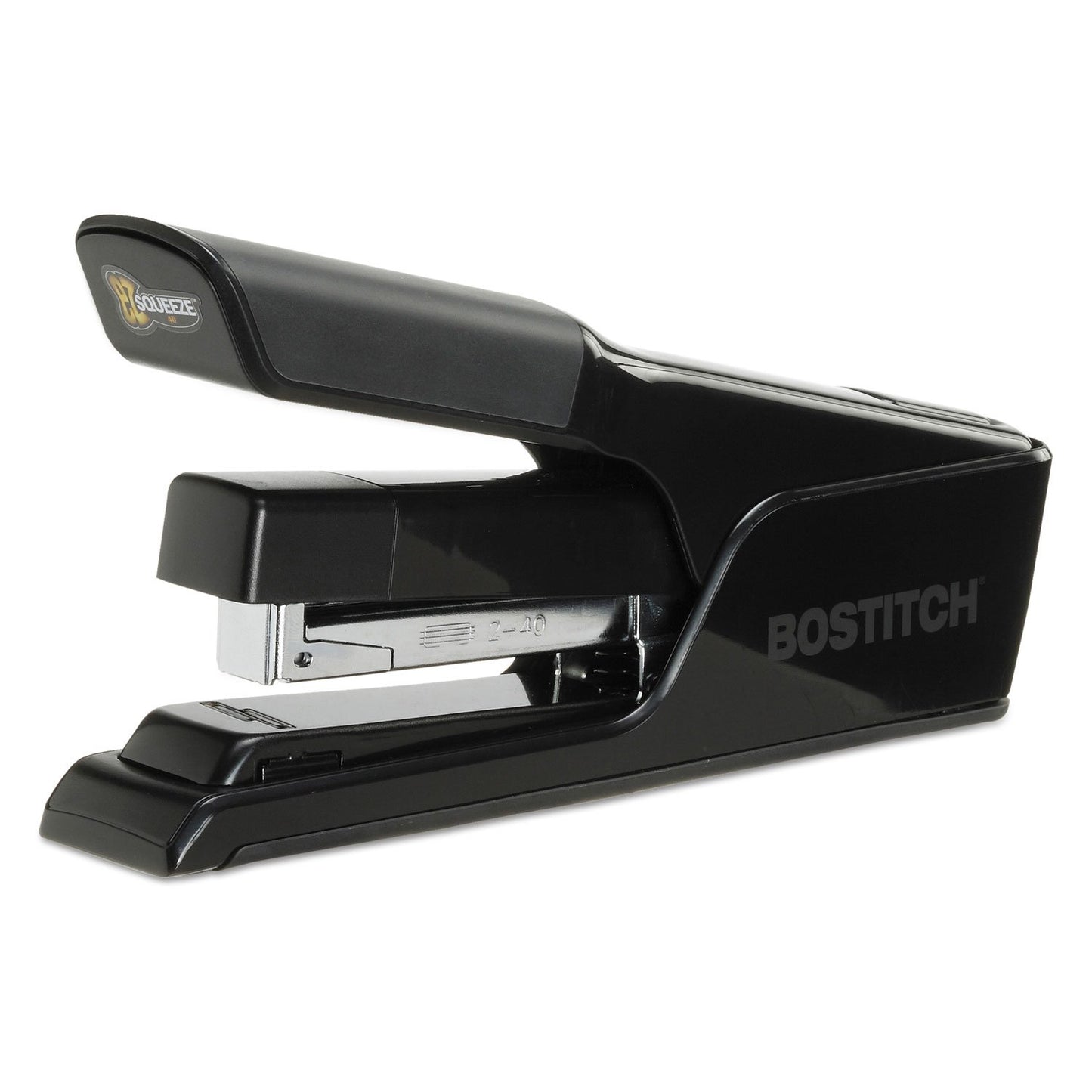 Bostitch B9040 EZ Squeeze 40 Sheet Flat Clinch Desktop Stapler, Reduced Effort, Black