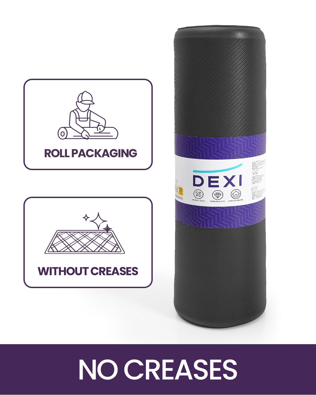 DEXI Kitchen Mats for Floor Anti Fatigue Standing Desk, 3/4 Inch Extra Thick Waterproof Runner Rug, Non Slip Cushioned Comfort for Office, Laundry Room, 20x39, Black