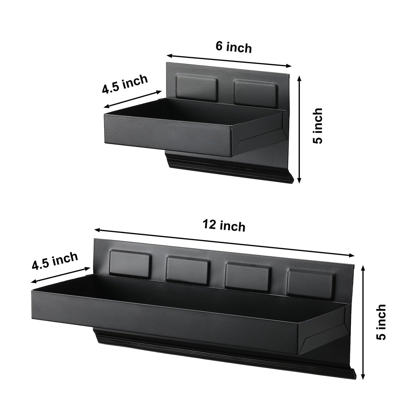 Mayouko Magnetic Toolbox Shelf, Tray and Holder, 4-Piece Magnetic Toolbox Tray Set Tool Box Cabinet Side Shelf Storage, Workshop