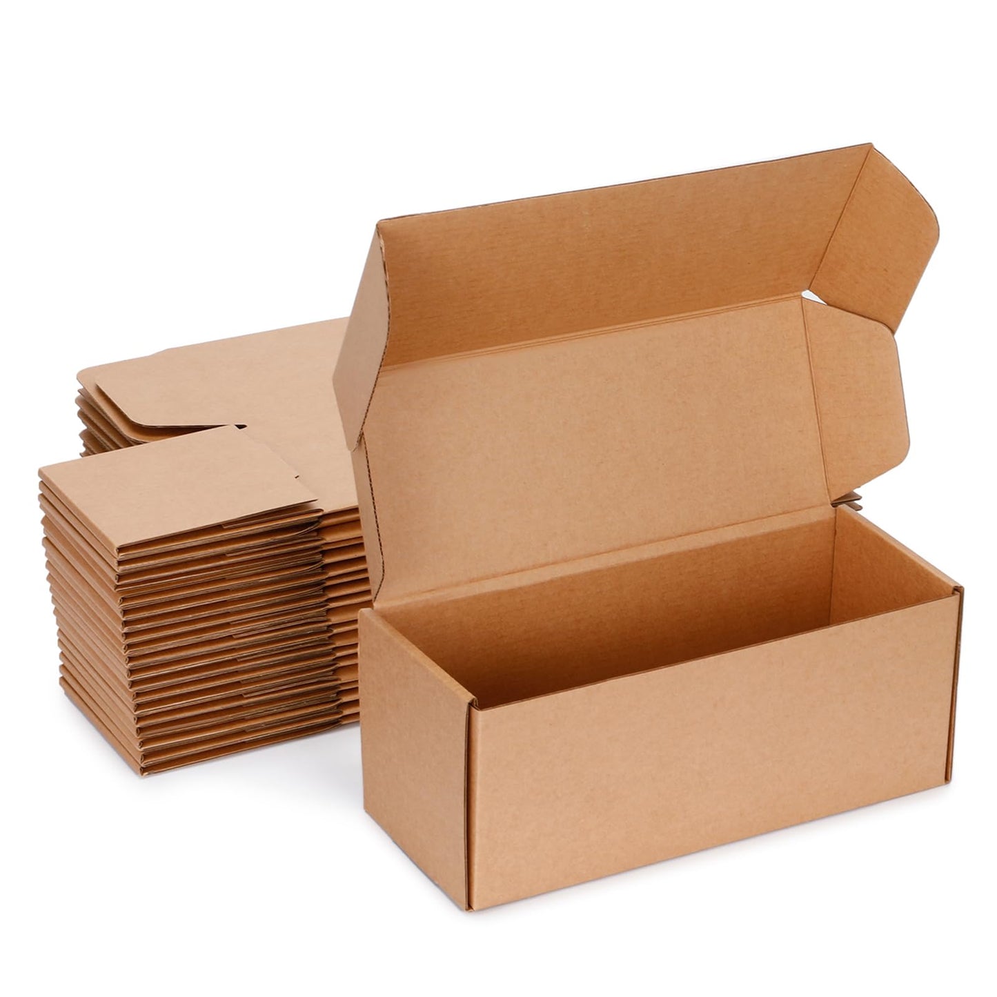 DUZCLI 10x4x4 Shipping Boxes Set of 20, Medium Kraft Corrugated Cardboard Boxes - for Small Business Supplies Packaging, Packing Boxes, Mailer Boxes and Gift Box