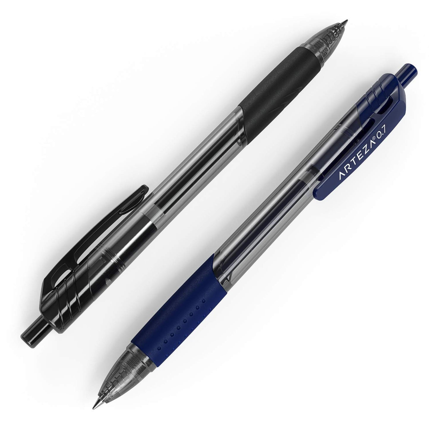 ARTEZA Gel Pens, Set of 30 – 15 Black & 15 Blue Retractable Rollerball Pens, 0.7 mm Medium Point for Office, School & Daily Writing Tasks