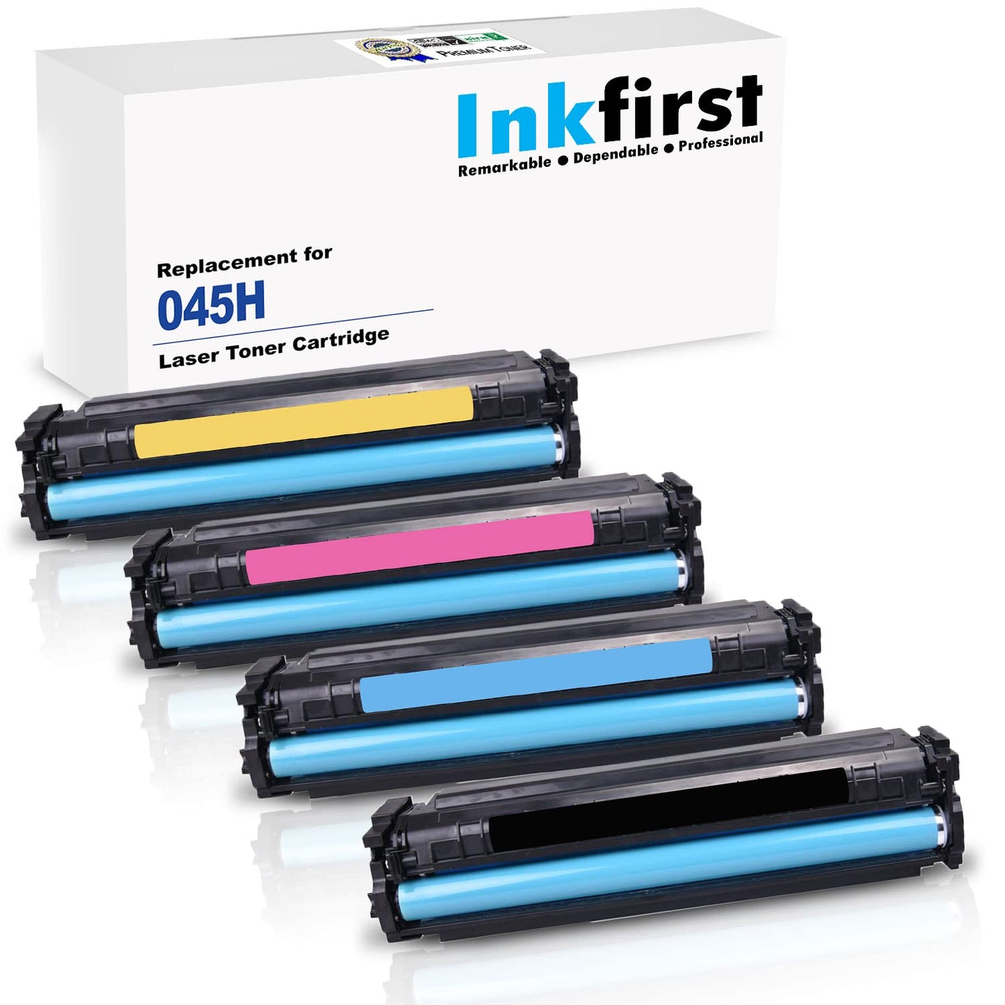 4 Inkfirst Compatible Toner Cartridges Replacement for Canon 045H 045 H 1246C001 1245C001 1244C001 1243C001 imageCLASS LBP612Cdw MF632cdw MF634cdw (1 Set)